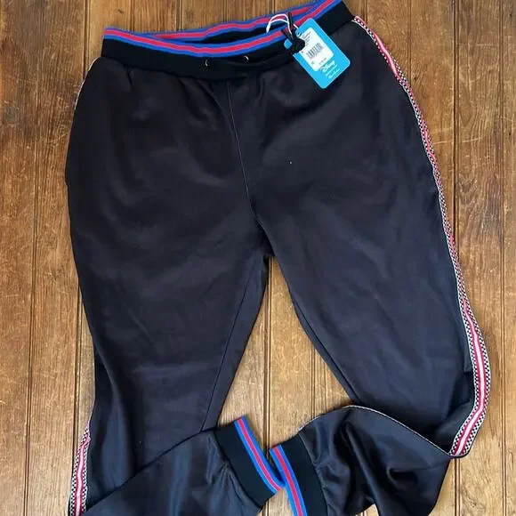 Mens Robert Graham pants x Pixar Disney Cars Fast and Fun black track NWT New